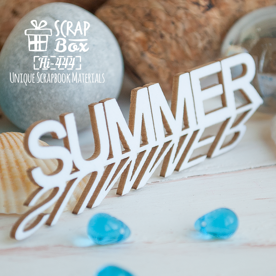 Чипборд Summer с тенью Hi-444, Scrapbox