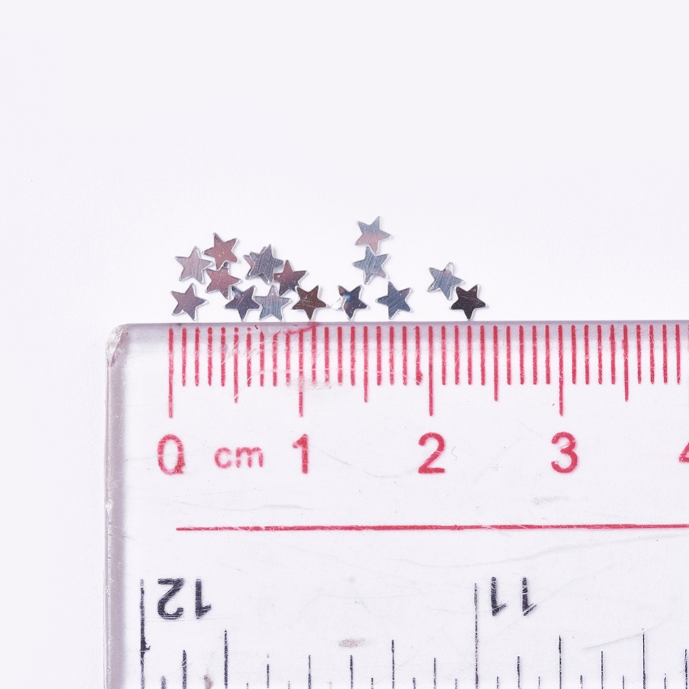 Набор пайеток Звезда серебряная, 2.5 мм, 10 грамм