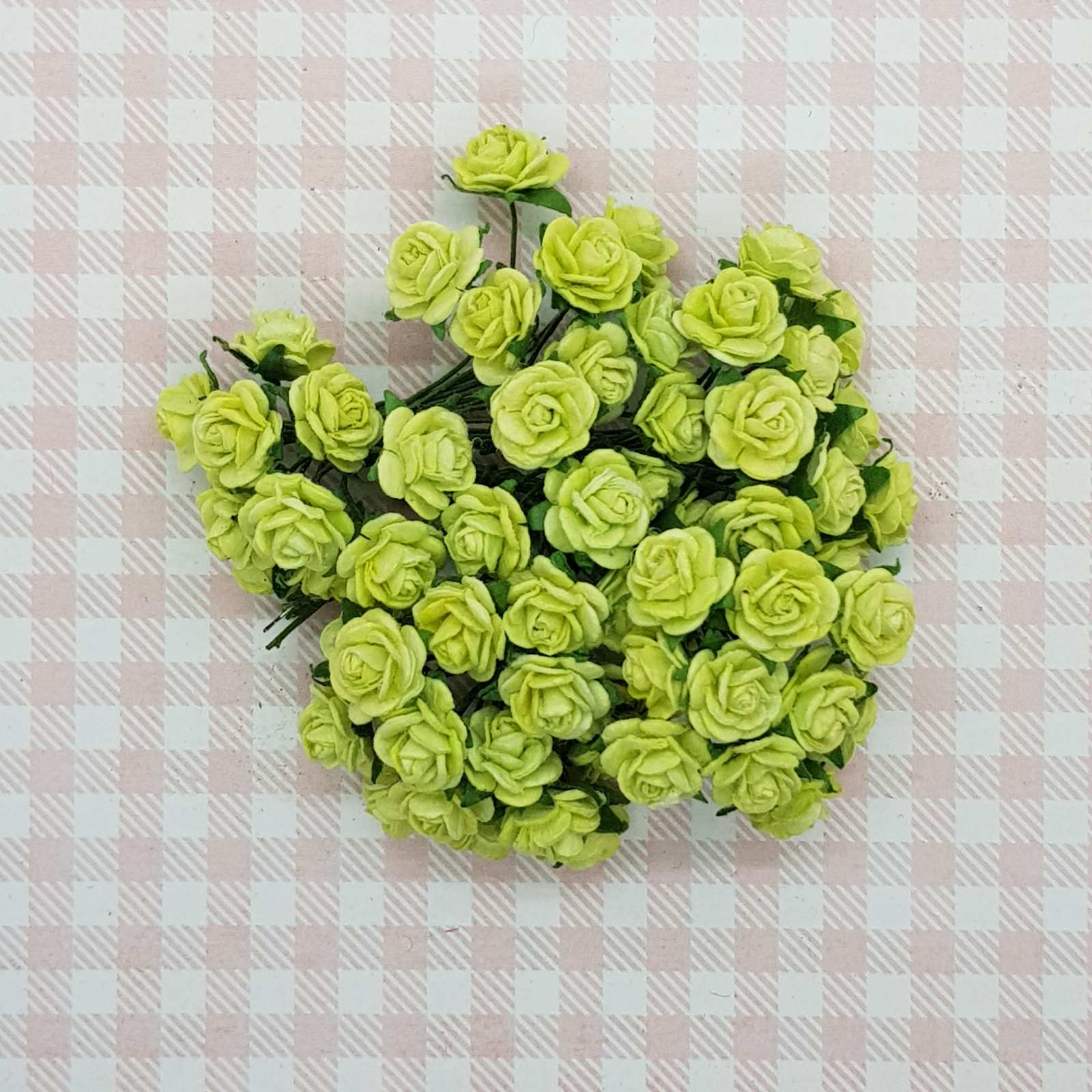 Набір трояндочок 10 мм, 10 шт, колір м'ятний
