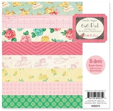 Набір паперу для скрапбукінгу Little Bo Peep Paper Pad 15х15 см від Crate Paper
