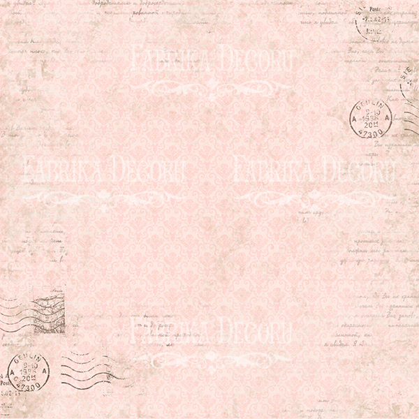 Аркуш двостороннього паперу для скрапбукінгу Letters of love # 8-04, Фабрика Декору