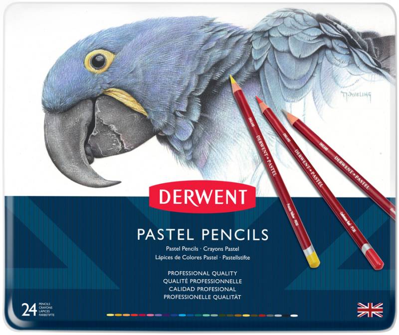 Набір пастельних олівців Pastel, 24шт, мет коробка, Derwent