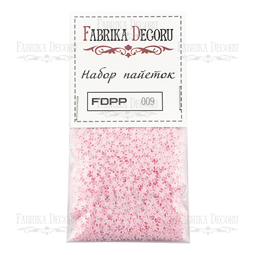 Набор пайеток - 009 мелкие розовые звезды, Фабрика Декору
