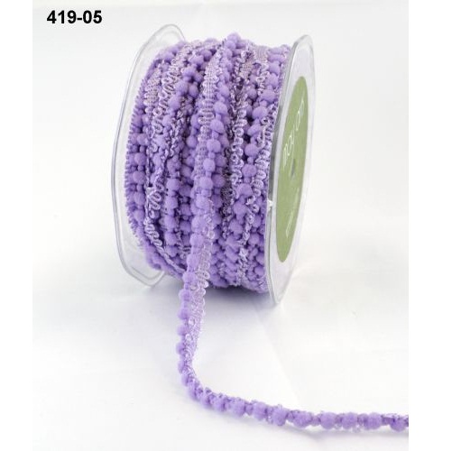 Стрічка з помпонами "Mini Pom Poms Lavender" від May Arts, 90 см