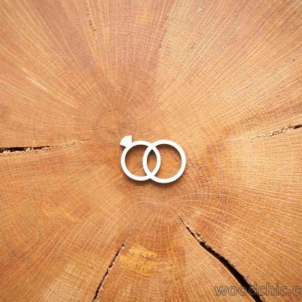 Чипборд Кольца 2 с бриллиантом, Woodchic