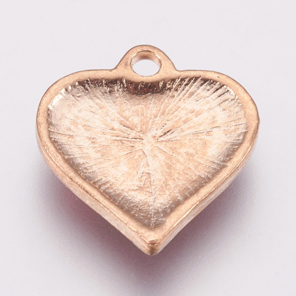 Подвеска с эмалью Сердце, золото с красным, 17x15.5x3 мм