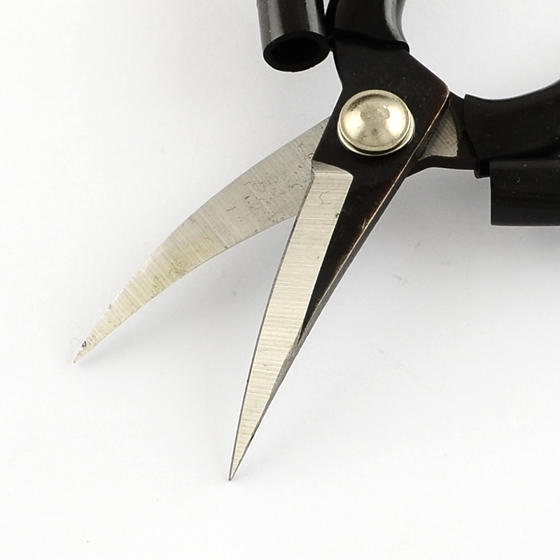 Ножницы стальные с пластиковой ручкой и закругленными концами, 135х81 мм