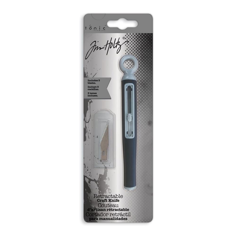 Макетний ніж Retractable Craft Knife + 2 змінних леза, Tim Holtz