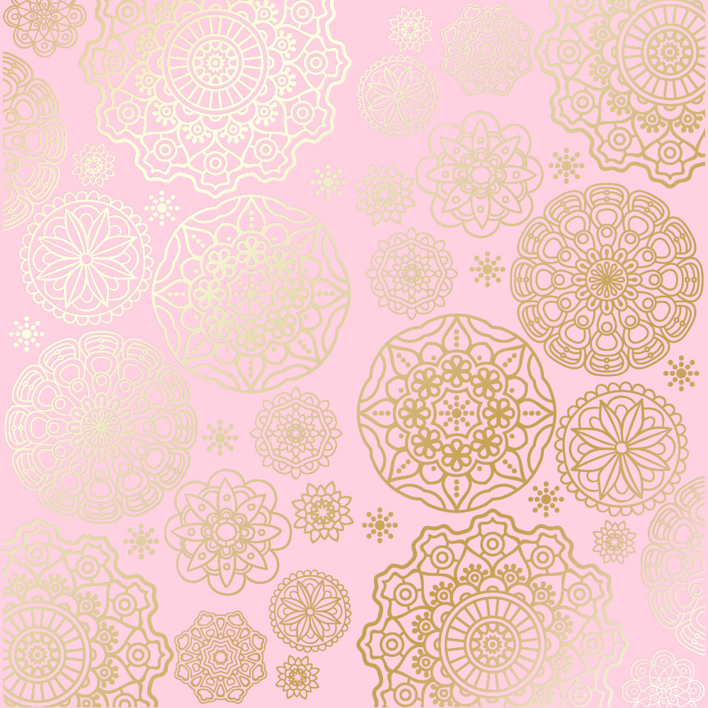 Лист бумаги с фольгированием Golden Napkins Pink, Фабрика Декору