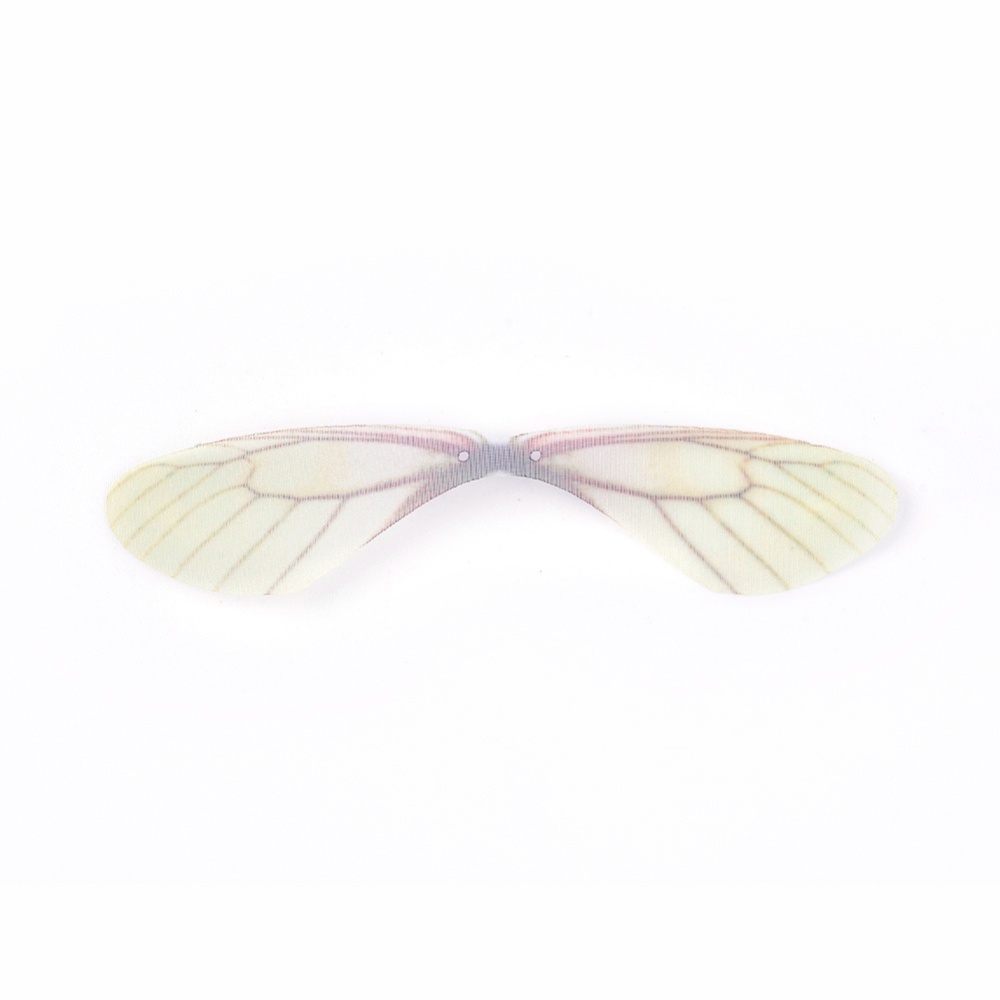 Крылья стрекозы тканевые, 90х19 мм, цвет лимонный