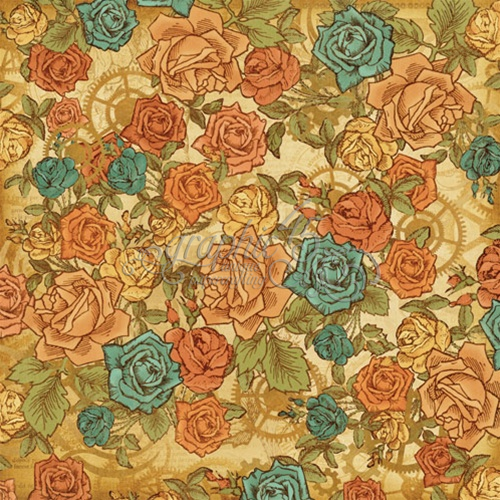 Лист двусторонней скрапбумаги Fantasy Floral от Graphic 45