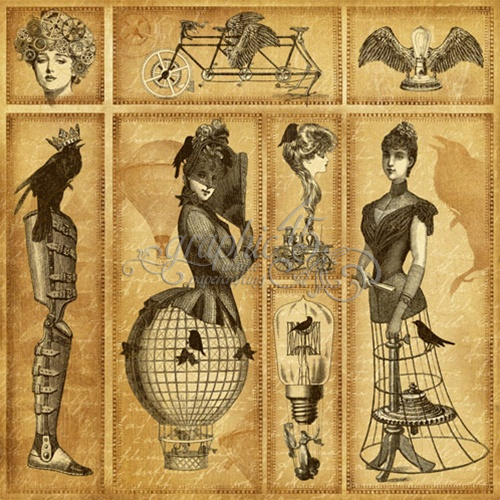 Лист двосторонньої Скраппапір 30х30 см Time Warp від Graphic 45
