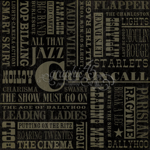 Двустороняя скрапбумага The Cinema от Graphic 45