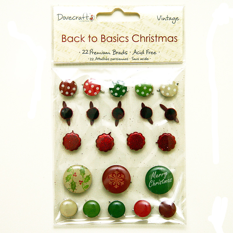 Набір брадс Back to Basics Christmas Vintage від Dovecraft