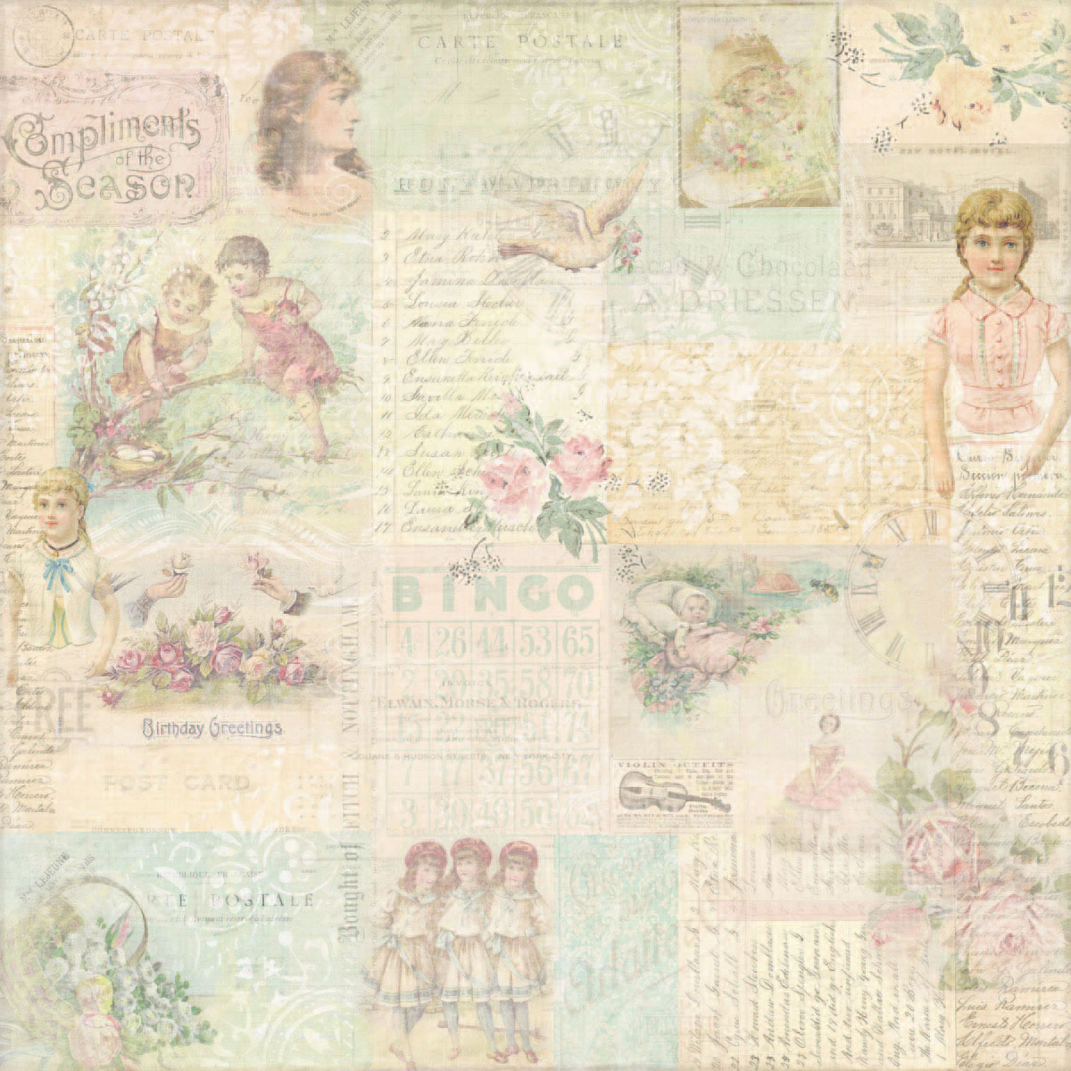 Односторонній скраппапір Jewell Paper від Melissa Frances