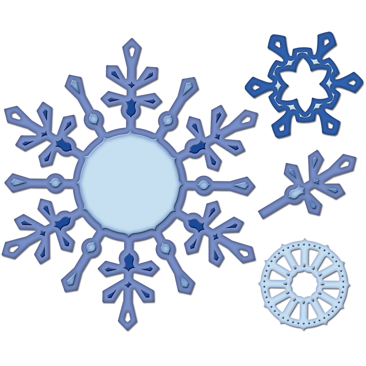 Ніж для вирізання та тиснення Snowflake, 4шт від Spellbinders