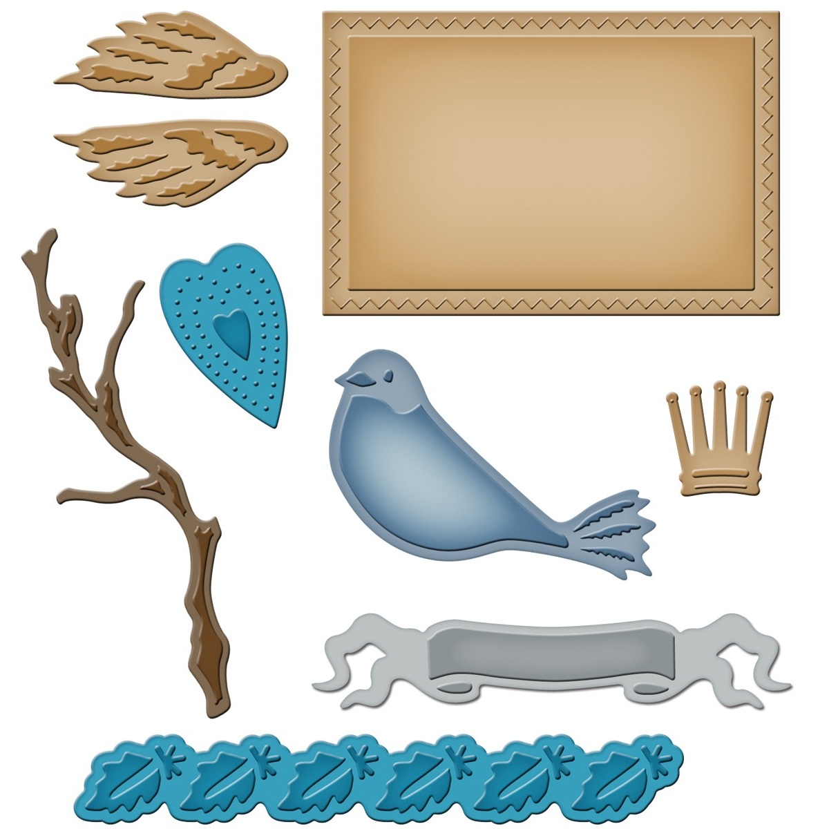 Нож для вырезания и тиснения Mixed Media Elements, 9шт от Spellbinders