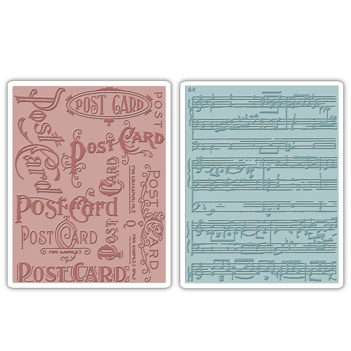 Папки для тиснения  Postcard and Sheet Music  от Tim Holtz