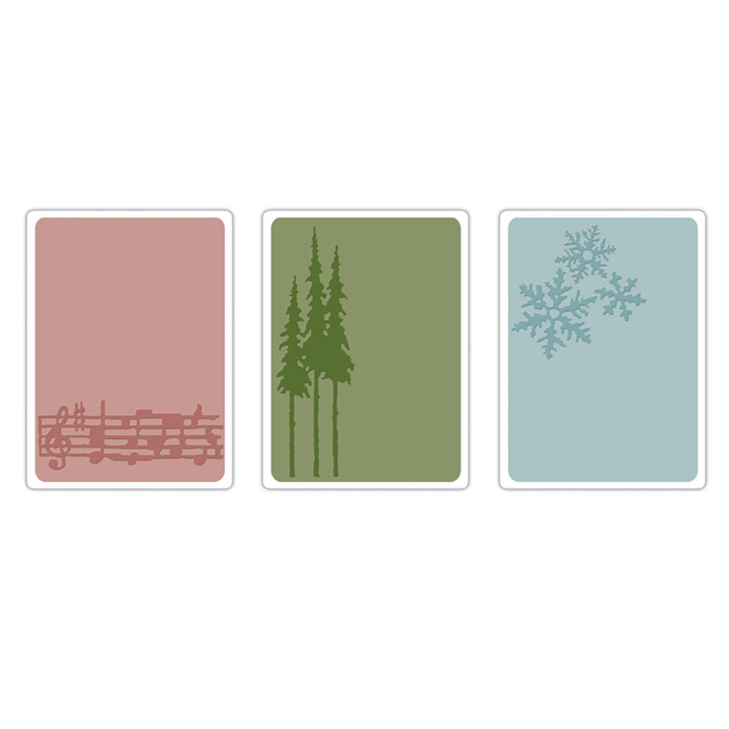 Папки для тиснения  Seasonal Stuff Set, 3шт от Tim Holtz