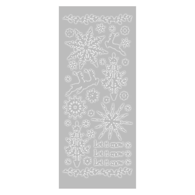 Контурні наклейки для скрапбукінгу X-mas Blues від Dovecraft