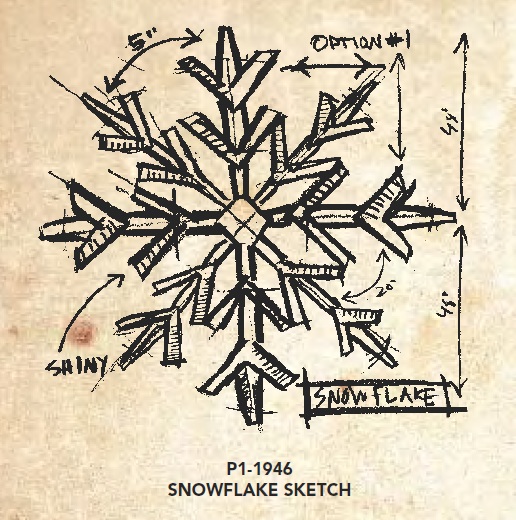 Резиновый штамп Snowflake Sketch, Tim Holtz, 10х9 см