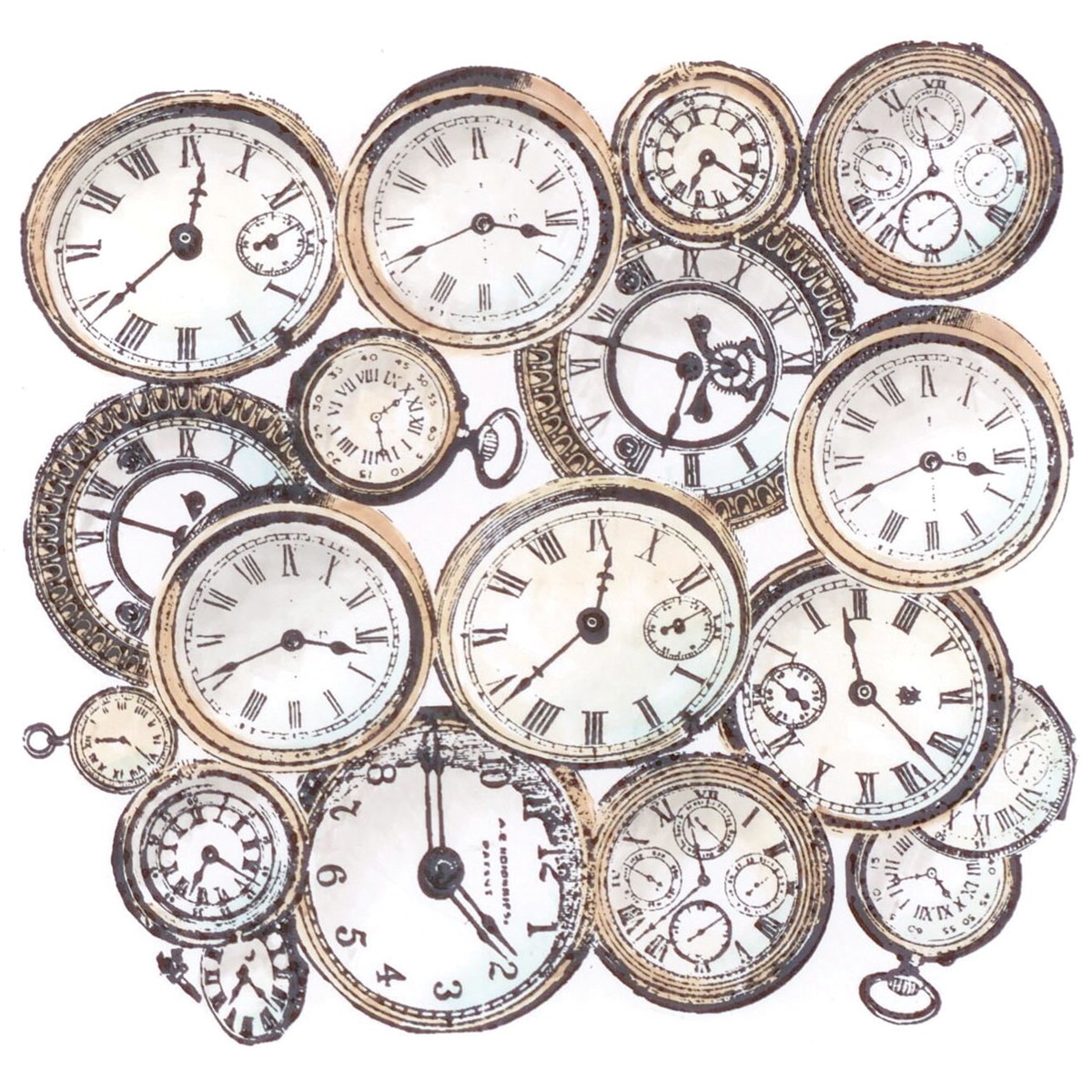 Силіконовий штамп Clock Background, La Blanche, 11,5х12,5 см