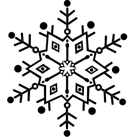 Акриловий штамп Сніжинка 3.0см x 3.4см
