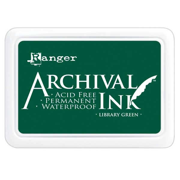 Перманентные чернила для штампинга Archival Ink Library Green от Ranger
