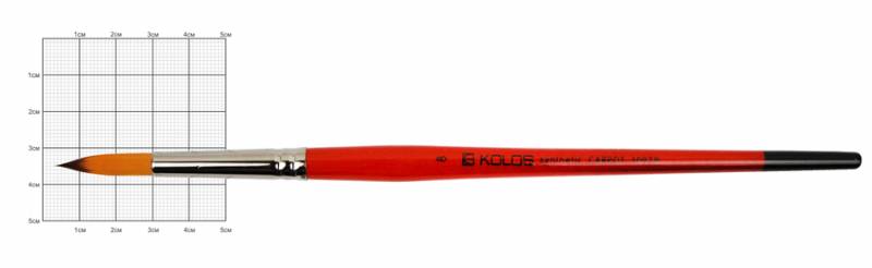 Кисть, Синтетика круглая, Carrot 1097R, № 8, короткая ручка, Kolos
