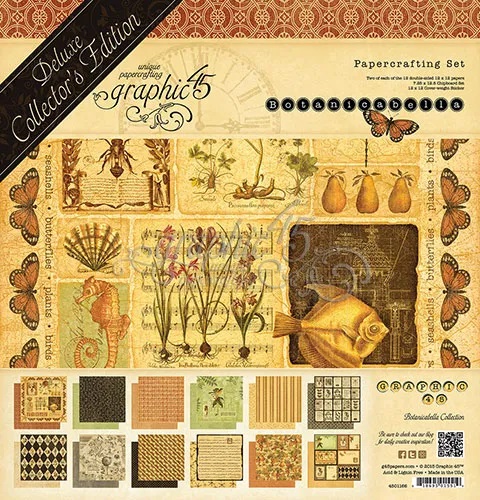 Набор бумаги и украшений для скрапбукинга Botanicabella – Deluxe Collector’s Edition, Graphic 45