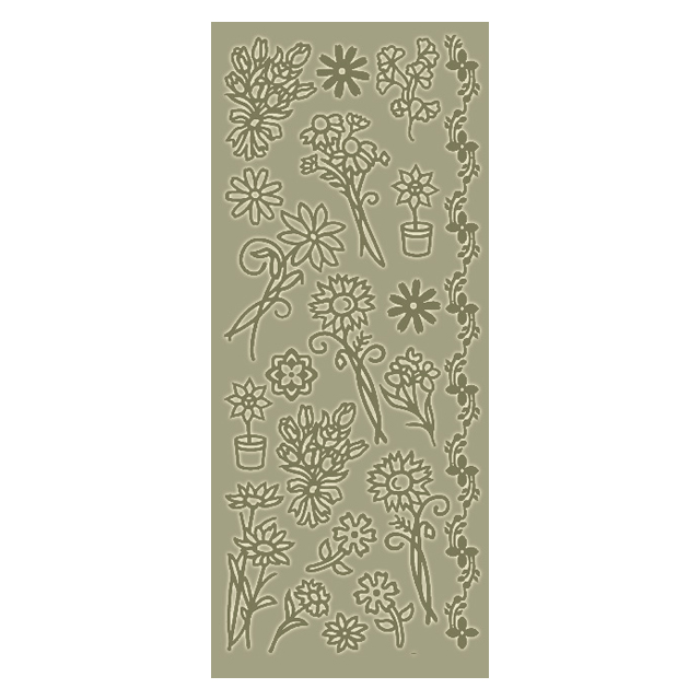 Контурные наклейки золотого цвета Gold Spring, Dovecraft
