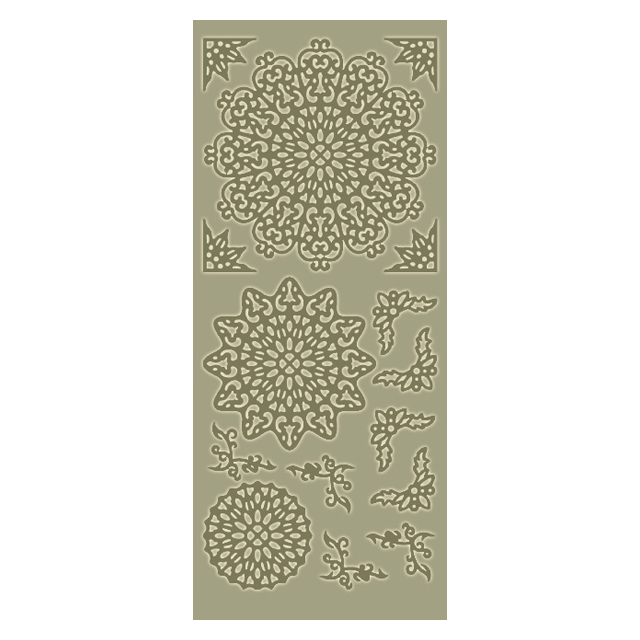 Контурні наклейки золотого кольору Gold 3d Medallions від Dovecraft