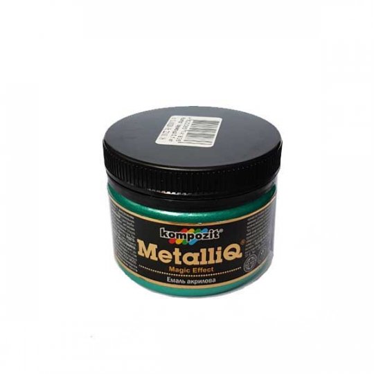 Емаль акрилова MetalliQ Kompozit, смарагд, 0,1 кг, Art Kompozit