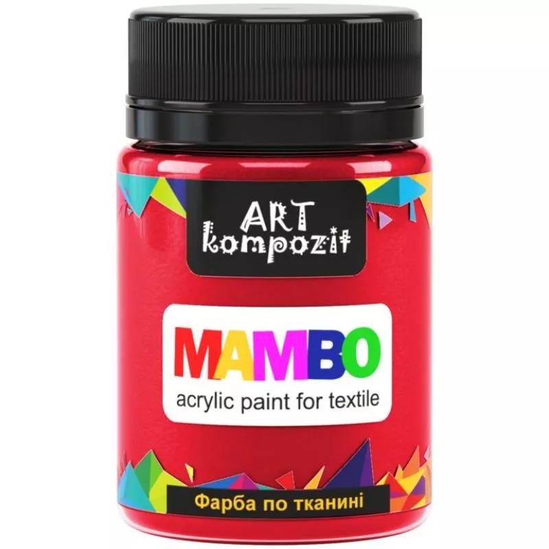 Фарба по тканині, Mambo, 50 мл, 10 червоний, Art Kompozit