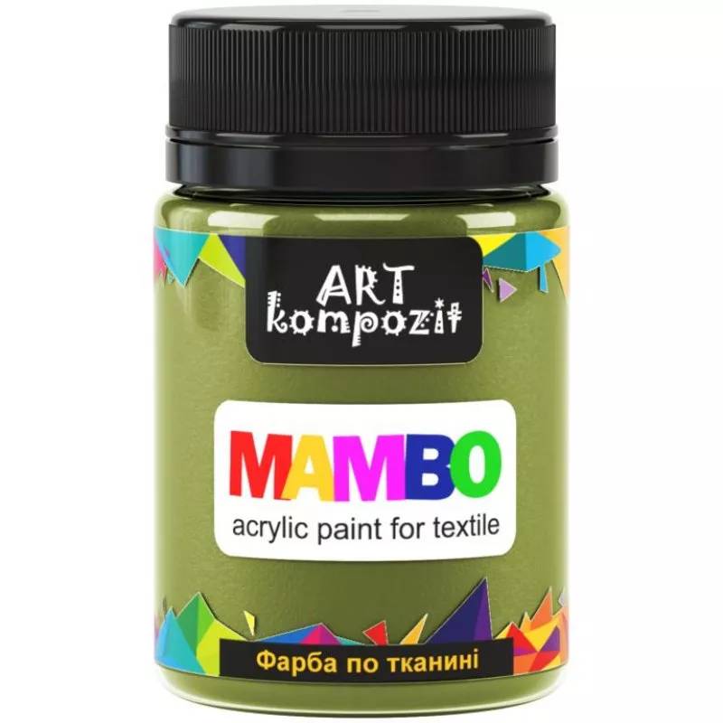 Фарба по тканині, Mambo, 50 мл, 14 оливковий, Art Kompozit