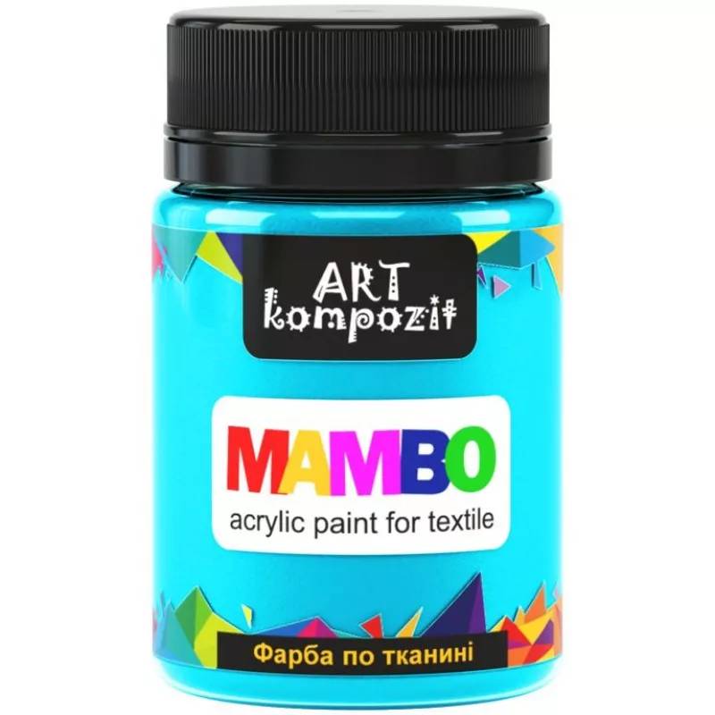 Фарба по тканині, Mambo, 50 мл, 15 бірюзовий, Art Kompozit
