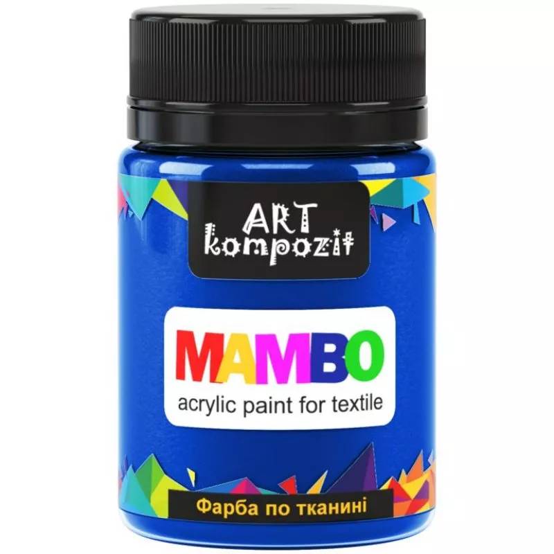 Фарба по тканині, Mambo, 50 мл, 19 кобальт синій, Art Kompozit