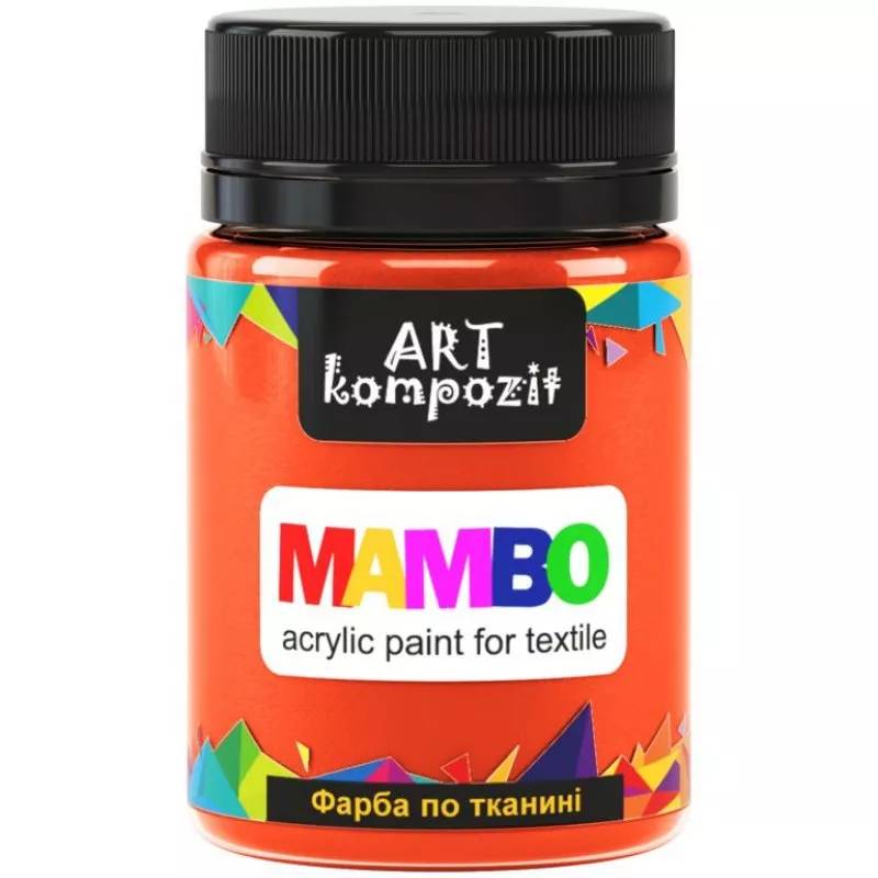 Фарба по тканині, Mambo, 50 мл, 83 флуоресцентний помаранчевий, Art Kompozit
