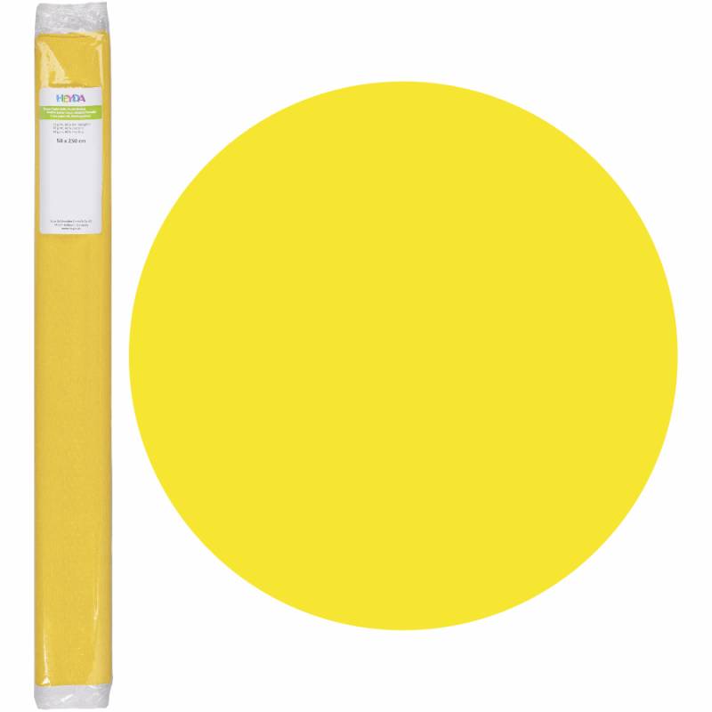 Бумага креповая, Желтый, 50 * 250см, 32г / м2, Heyda