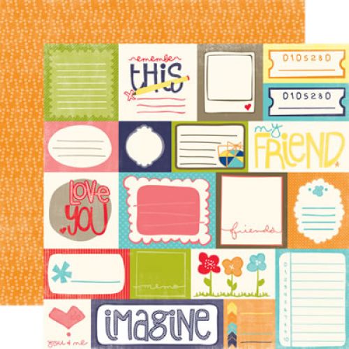 Двусторонний лист бумаги Journaling Cards 30x30 cм от Echo Park