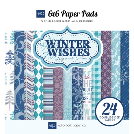 Набір двосторонньої Скрапбумага Winter Wishes 15х15 см, 12 аркушів від Echo Park