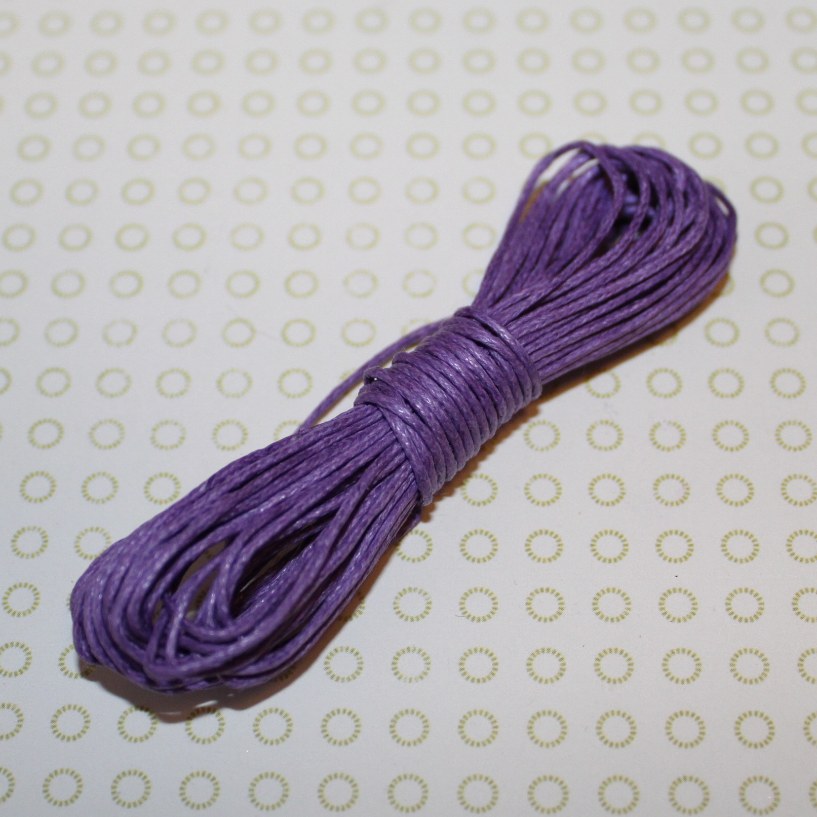 Вощений шнур світло-фіолетового кольору, 5 м