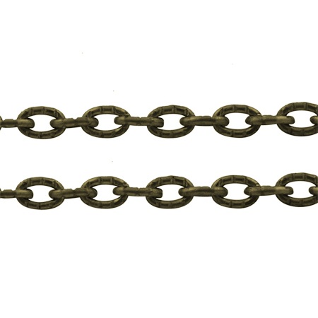 Металлическая цепочка цвета состаренной бронзы, 1 м