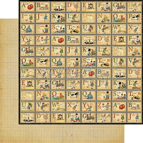 Двусторонняя бумага Grammar School 30x30 см от Graphic 45