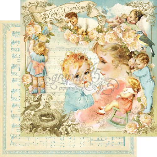Двосторонній папір Little Darlings 30x30 см від Graphic 45