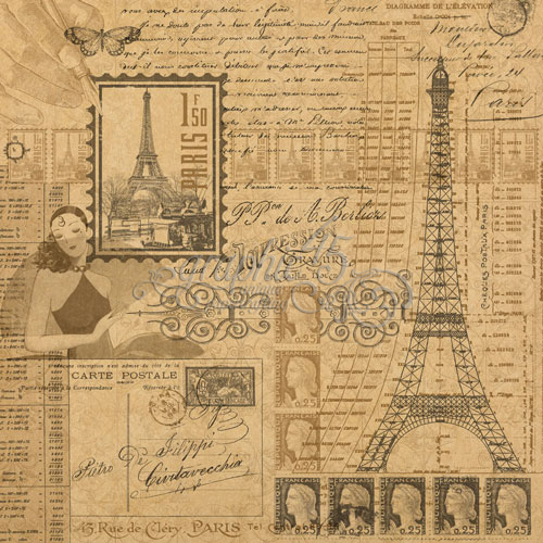 Крафт-бумага Glimpse of Paris 30x30 см от Graphic 45