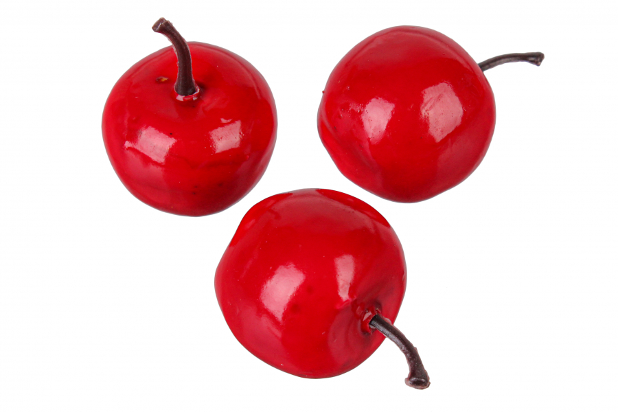 Яблуко декоративне, 1 шт, червоний, 3,5 см