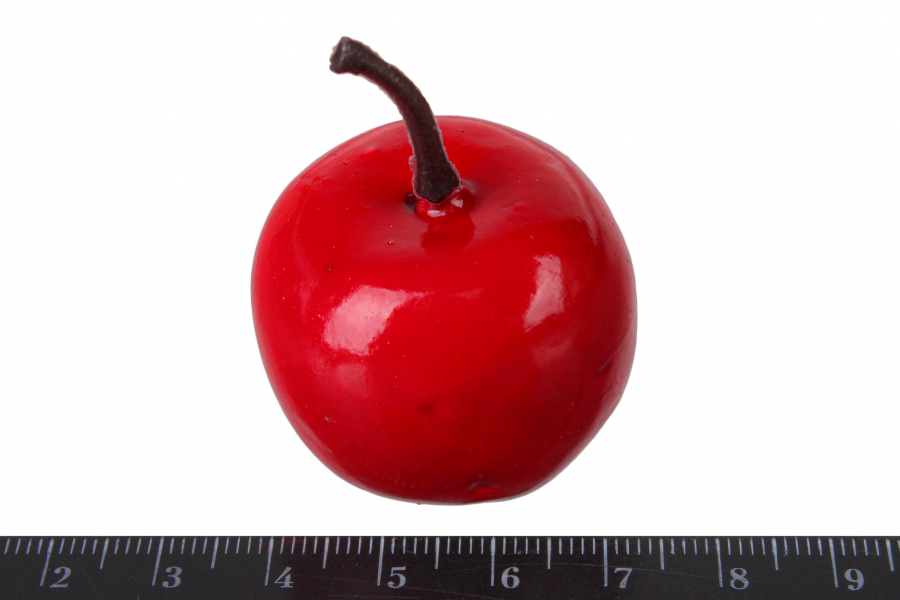 Яблоко декоративное, 1 шт, красный, 3,5 см
