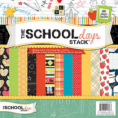 Набор бумаги The School Days 30х30 см 60 листов от DCWV
