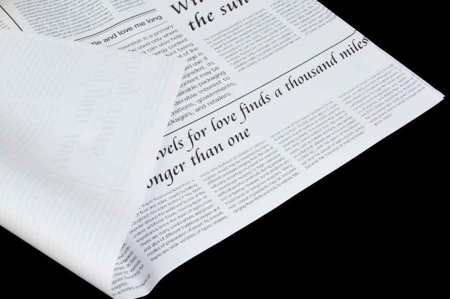 Папір-калька, з газетним принтом, 60х60 см